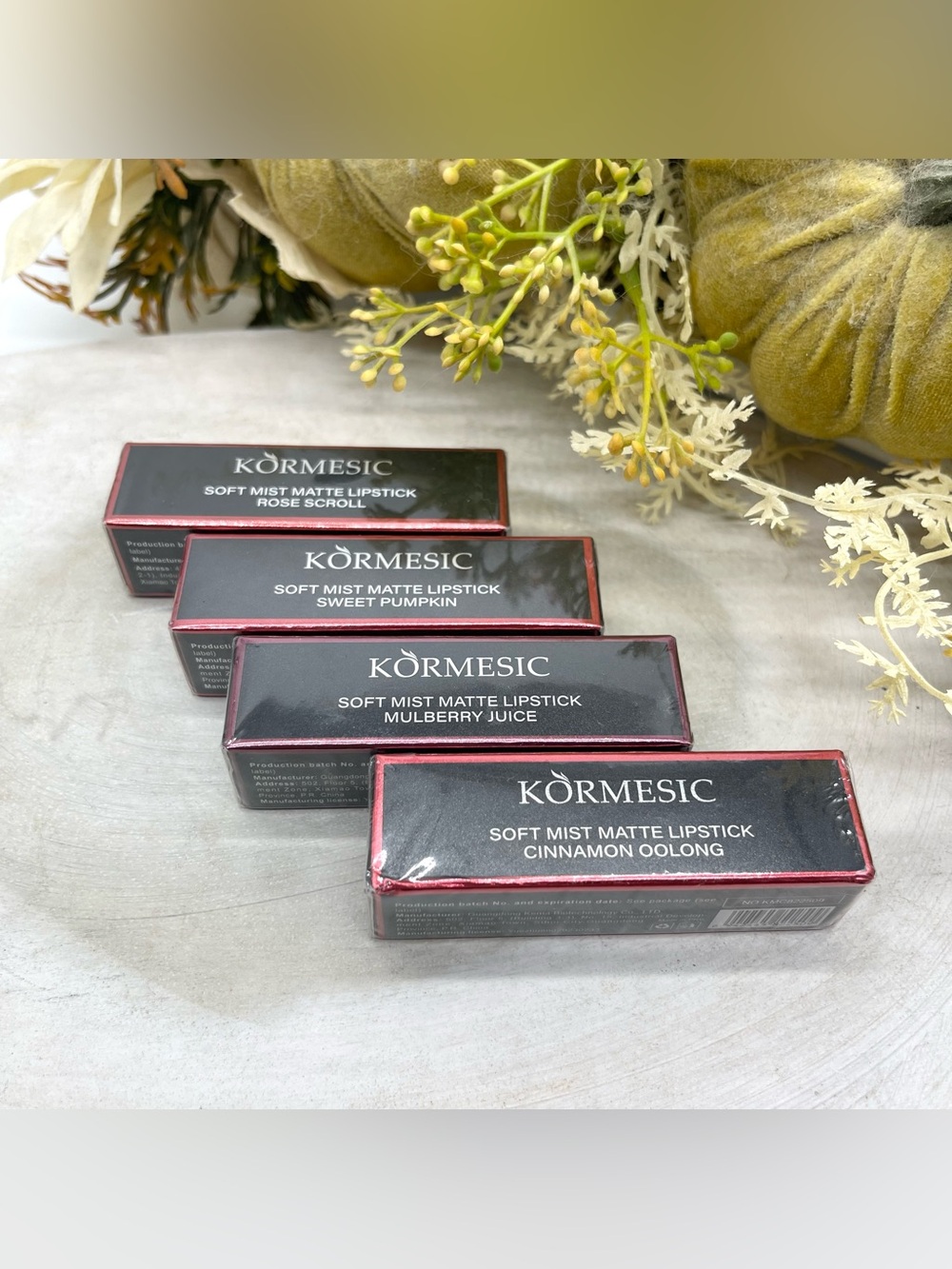 KORMESIC Soft Mist Matte Lipstick BNIB Velvet Long Lasting Lip Color Bundle New